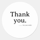 Minimalist Business Thank You Sticker (Voorkant)