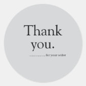Minimalist Business Thank You Sticker (Voorkant)