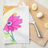 Minimalist Butterfly and Flowers 'Simple Things'  Theedoek (Quarter Fold)