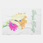 Minimalist Butterfly and Flowers 'Simple Things'  Theedoek (Horizontaal)