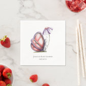 Minimalist Butterfly Flower Baby Shower Servet (Insitu)