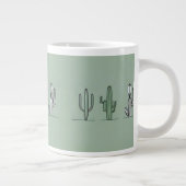 Minimalist Cactus Line Art Mug Grote Koffiekop (Rechts)