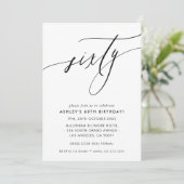 MINIMALIST Calligrafiekeriek 60e verjaardag Kaart (Staand voorkant)