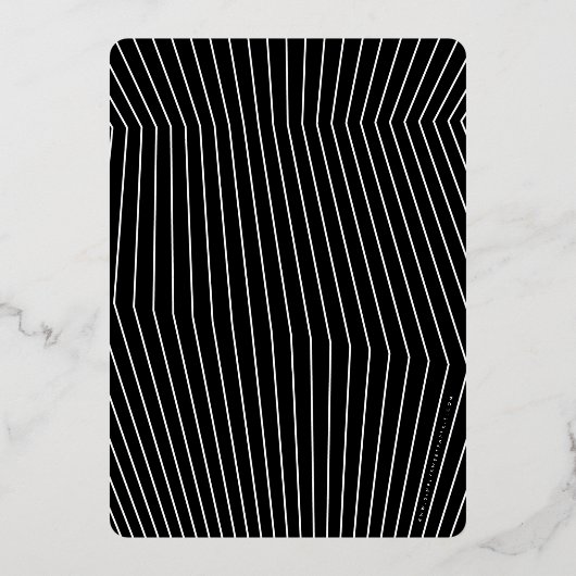 MINIMALIST Calligrafiekeriek 60ste verjaardagsgoud Folie Uitnodiging (Achterkant)