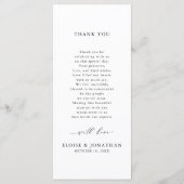 Minimalist Calligraphy Crest Double-Sided Wedding Menu (Achterkant)