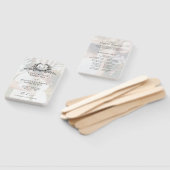 Minimalist Calligraphy monogram Wedding Program Handwaaier (Niet-gemonteerd)