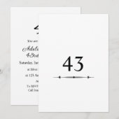 Minimalist calligraphy text birthday party  kaart (Voorkant / Achterkant)