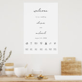 Minimalist Calligraphy Wedding Welcome Poster (Keuken)