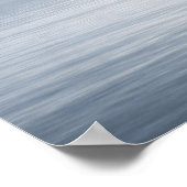 Minimalist Calm Blue Ocean Horizon Sun Reflection Poster (Hoek)