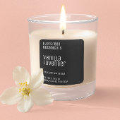 minimalist candle label black and white