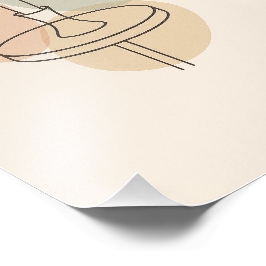 Minimalist Candle Line Art Poster (Hoek)