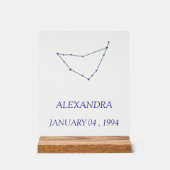 Minimalist Capricorn Constellation Acrylic Sign -  Acryl Bord (Voorkant)