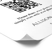 Minimalist Capture the love QR code bruiloft foto Poster (Hoek)