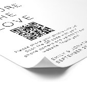 Minimalist Capture The Love QR-code Trouwbord Poster (Hoek)