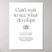 Minimalist Capture the Memories Table Sign Poster (Voorkant)