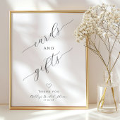 Minimalist Cards and Gifts Bridal Shower Sign Poster