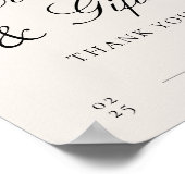Minimalist Cards & Gifts Editorial Wedding Sign Poster (Hoek)