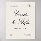 Minimalist Cards & Gifts Editorial Wedding Sign Poster (Voorkant)