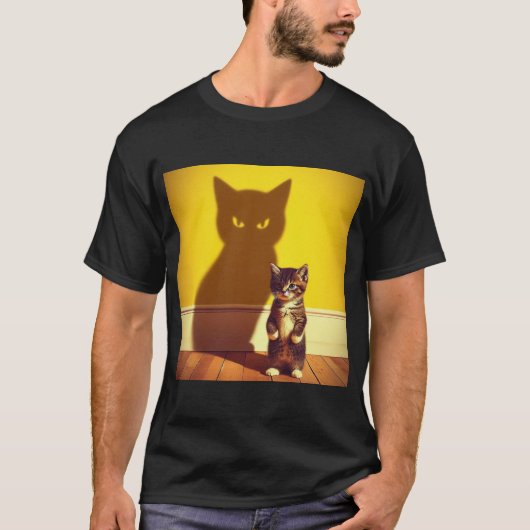 Minimalist Cat Art T-Shirt  (Voorkant)