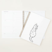 Minimalist Cat Back View Line Art Daily Planners (Display)