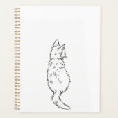 Minimalist Cat Back View Line Art Daily Planners (Voorkant)