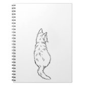 Minimalist Cat Back View Line Art Notebook Notitieboek (Voorkant)