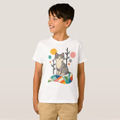 Minimalist Cat Design T-Shirt (Voorkant volledig)
