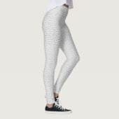 Minimalist Cat Pattern Leggings – Light Gray (Rechts)