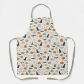 Minimalist Cat Pumpkin Halloween Schort (Voorkant)