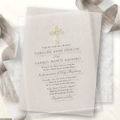 Minimalist Catholic Mass Wedding Acryl Uitnodigingen