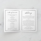 Minimalist Celebration of Life Memorial Funeral  Programma (Binnen)