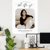 Minimalist Celebration of Life Photo Black&White Poster (Thuiskantoor)