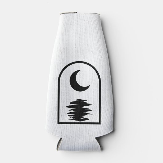 Minimalist Celestial Moon and Water Flesjeskoeler (Voorkant)