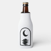 Minimalist Celestial Moon and Water Flesjeskoeler (Fles Voorkant)