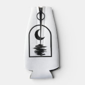 Minimalist Celestial Moon and Water Flesjeskoeler (Achterkant)