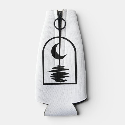 Minimalist Celestial Moon and Water Flesjeskoeler (Achterkant)