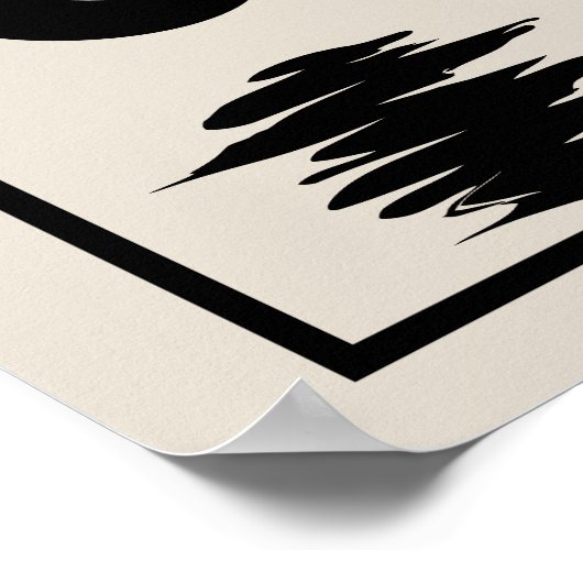 Minimalist Celestial Moon and Water Poster (Hoek)