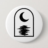 Minimalist Celestial Moon and Water Ronde Button 7,6 Cm (Voorkant)