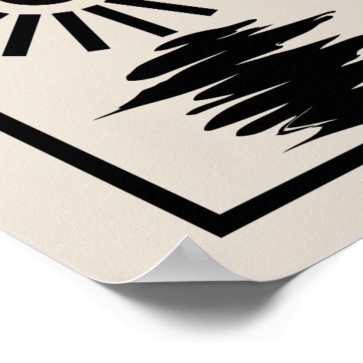 Minimalist Celestial Sun and water Poster (Hoek)