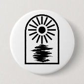 Minimalist Celestial Sun and water Ronde Button 7,6 Cm (Voorkant)