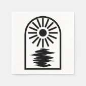 Minimalist Celestial Sun and water Servet (Voorkant)