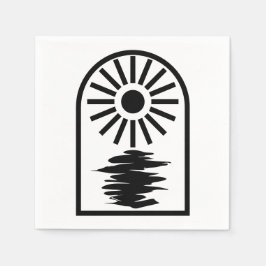 Minimalist Celestial Sun and water Servet