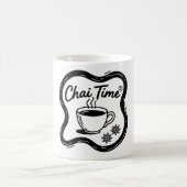 Minimalist Chai Time Typography Art Koffiemok (Center)