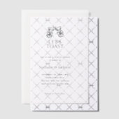 Minimalist Champagne Couple Shower Bridal Vellum Uitnodigingen (Offset (Uitnodiging))