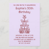 Minimalist Champagne Tower 30th Birthday Party     Kaart (Voorkant)