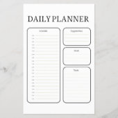 Minimalist Charcoal Grey Daily Learning Planner Flyer (Voorkant)