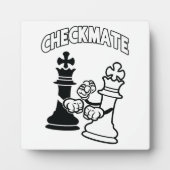 Minimalist Checkmate Chess Art Black and White Fotoplaat (Voorkant)