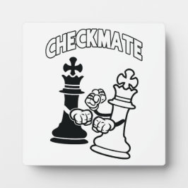 Minimalist Checkmate Chess Art Black and White Fotoplaat