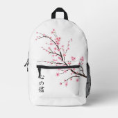 Minimalist Cherry Blossom Backpack Bedrukte Rugzak (Voorkant)
