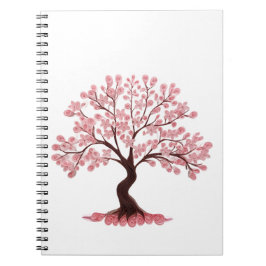 Minimalist Cherry Blossom Tree Notebook Notitieboek